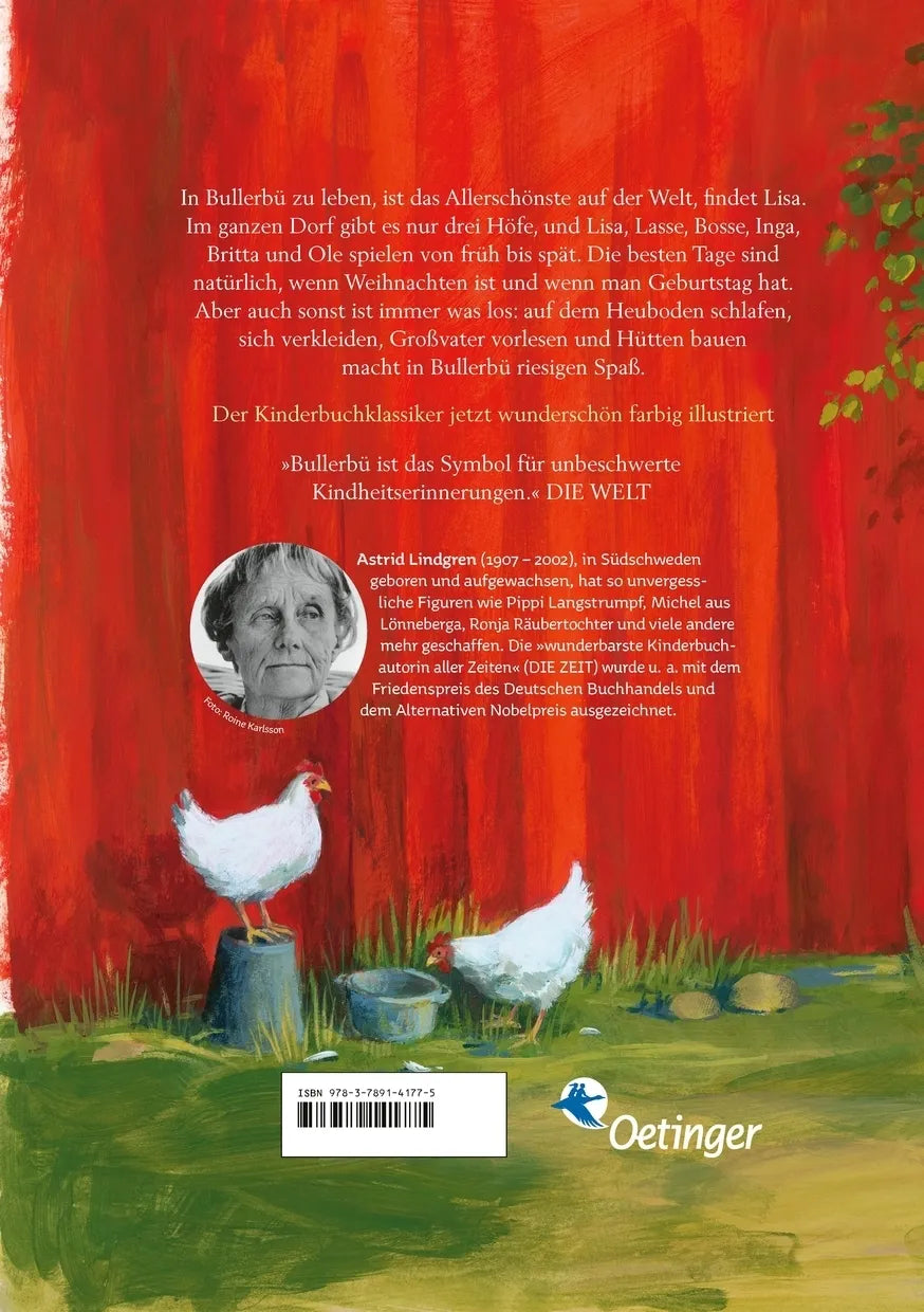 Buchrückseite von 'Wir Kinder aus Bullerbü 1' mit Klappentext - Gebundene Ausgabe