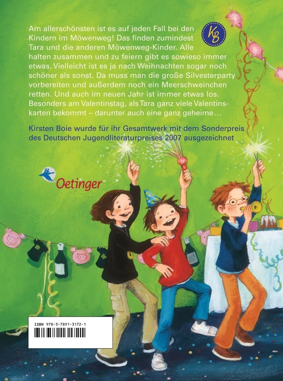 Buchrückseite von 'Wir Kinder aus dem Möwenweg 5. Ein neues Jahr im Möwenweg' mit Klappentext - Gebundene Ausgabe