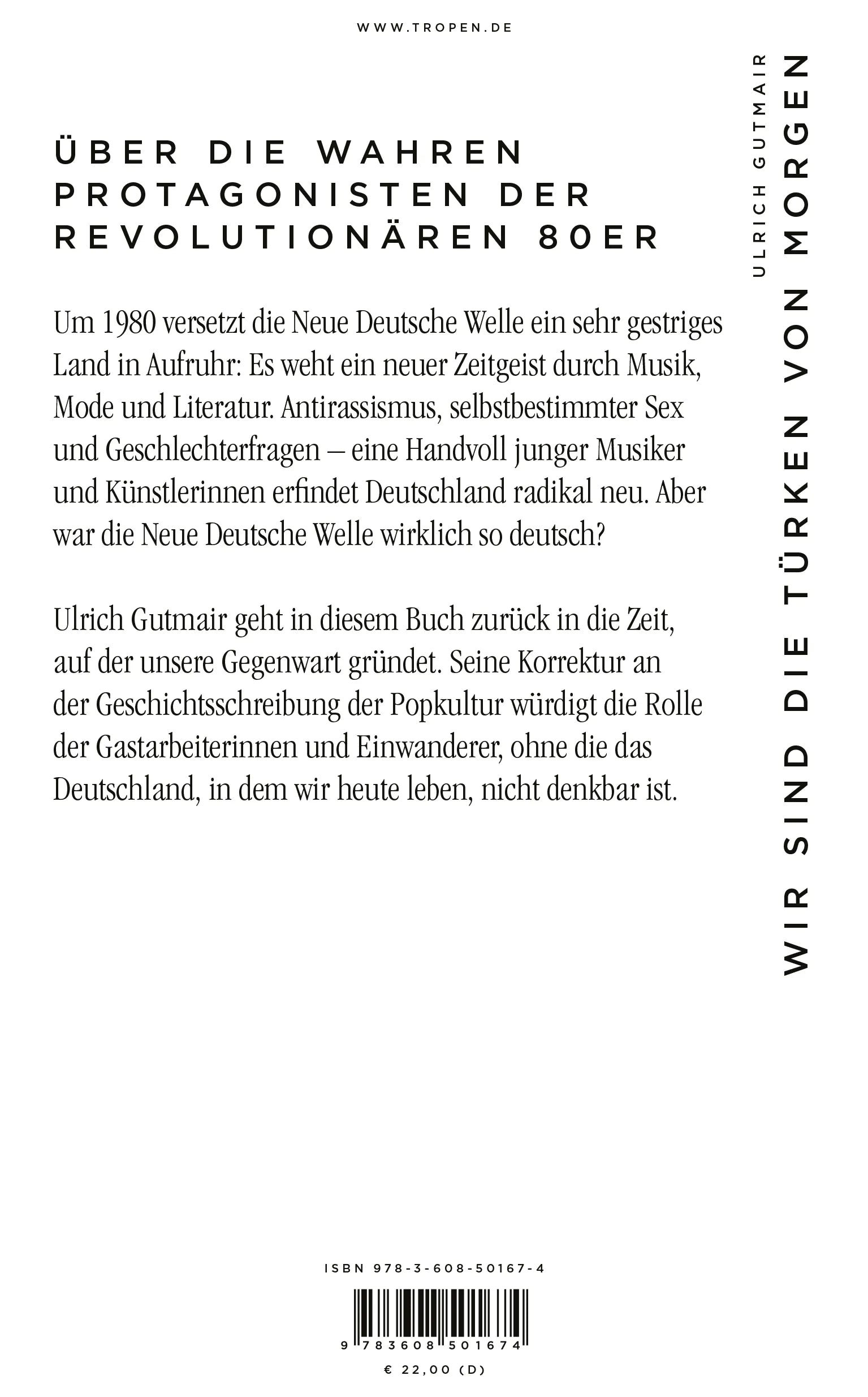 Buchrückseite von 'Wir sind die Türken von morgen' mit Klappentext - Gebundene Ausgabe