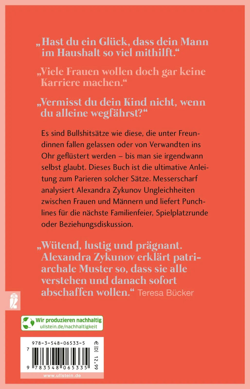 Rückseite: "Wir sind doch alle längst gleichberechtigt!" (Taschenbuch)