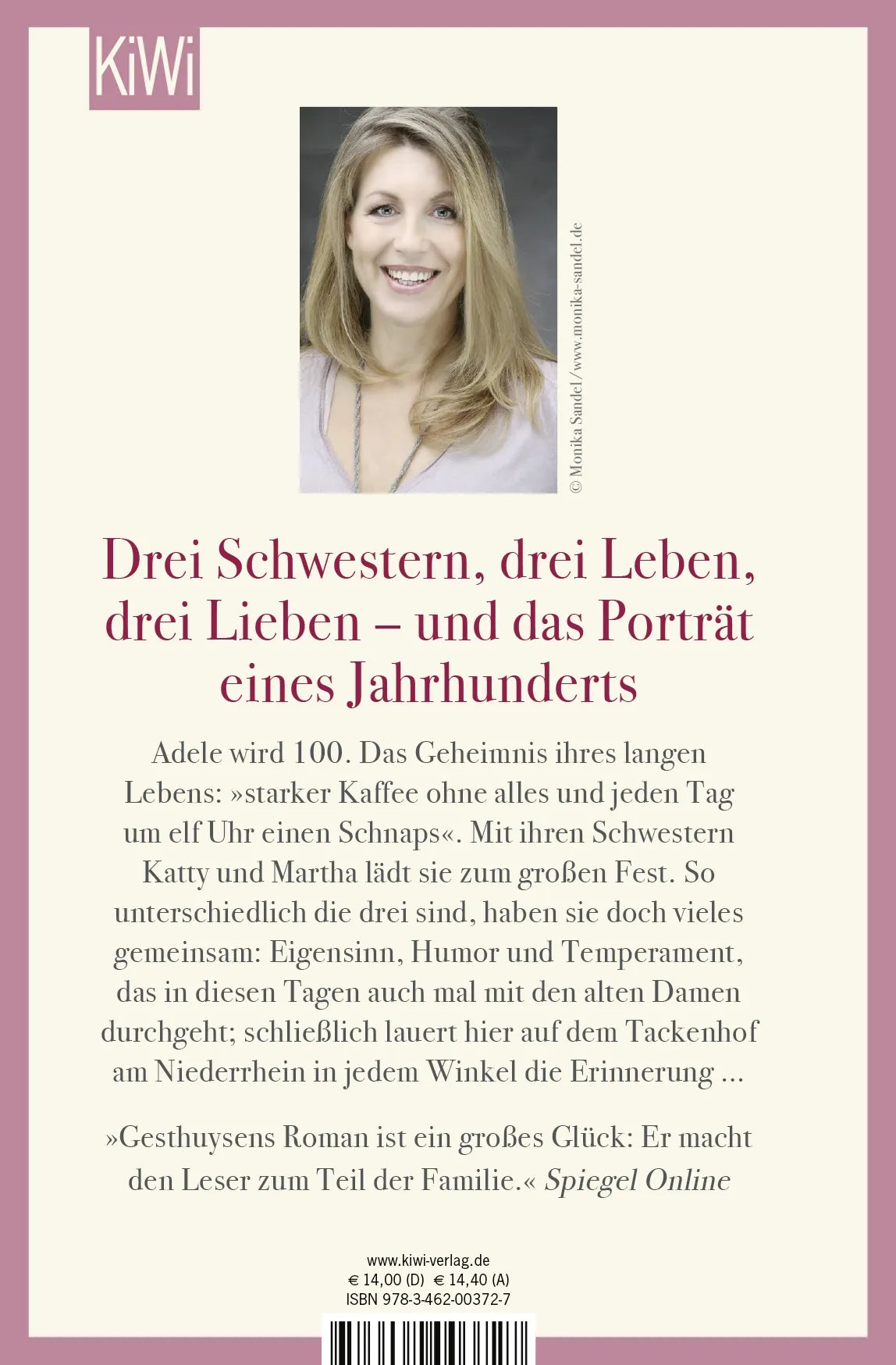Buchrückseite von 'Wir sind doch Schwestern' mit Klappentext - Gebundene Ausgabe