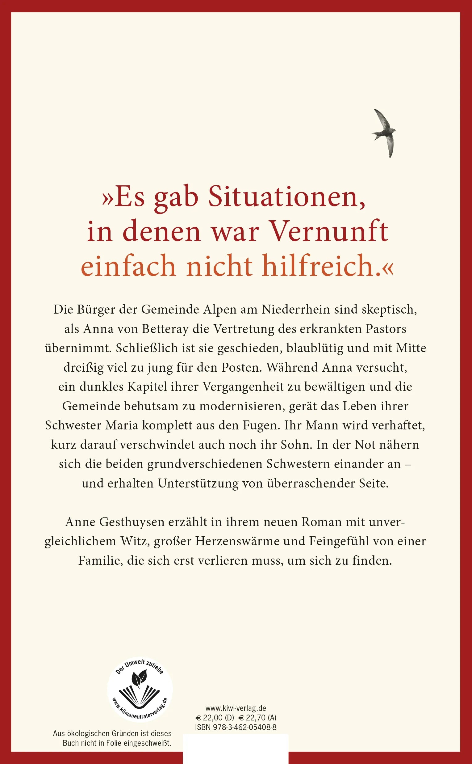 Buchrückseite von 'Wir sind schließlich wer' mit Klappentext - Gebundene Ausgabe