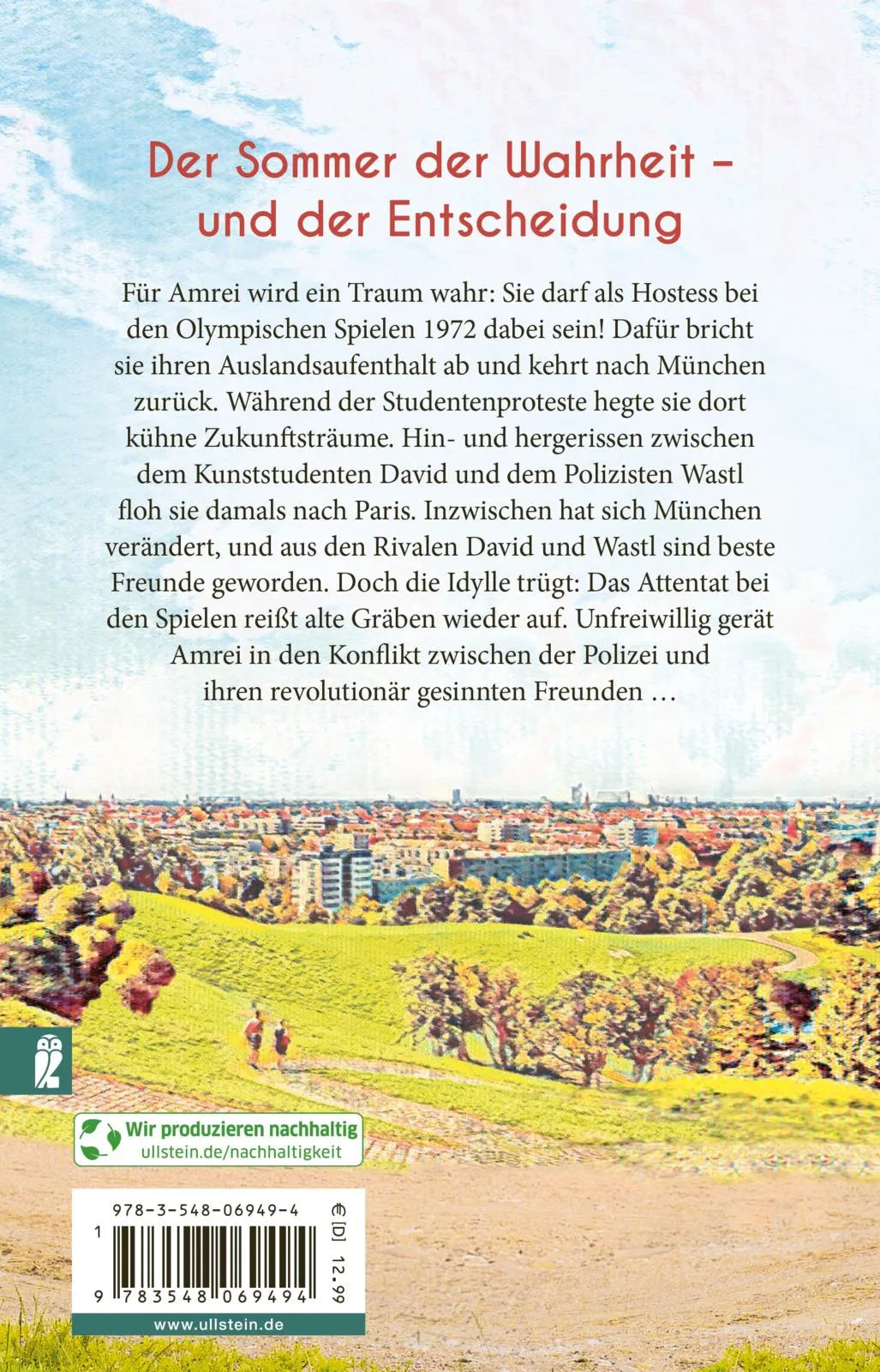 Buchrückseite von 'Wir träumten vom Sommer' mit Klappentext - Taschenbuch