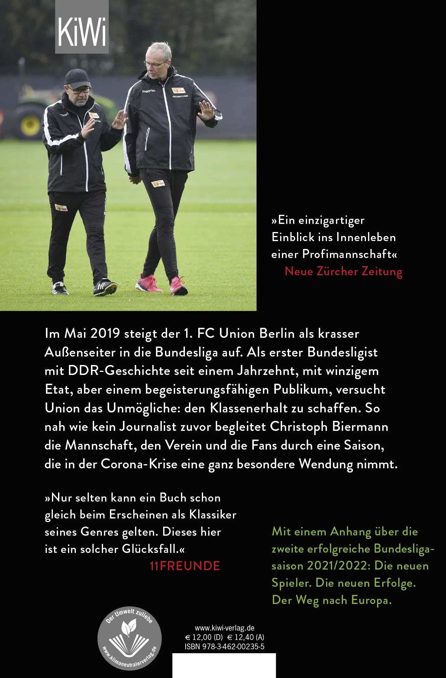 Buchrückseite von 'Wir werden ewig leben' mit Klappentext - Taschenbuch