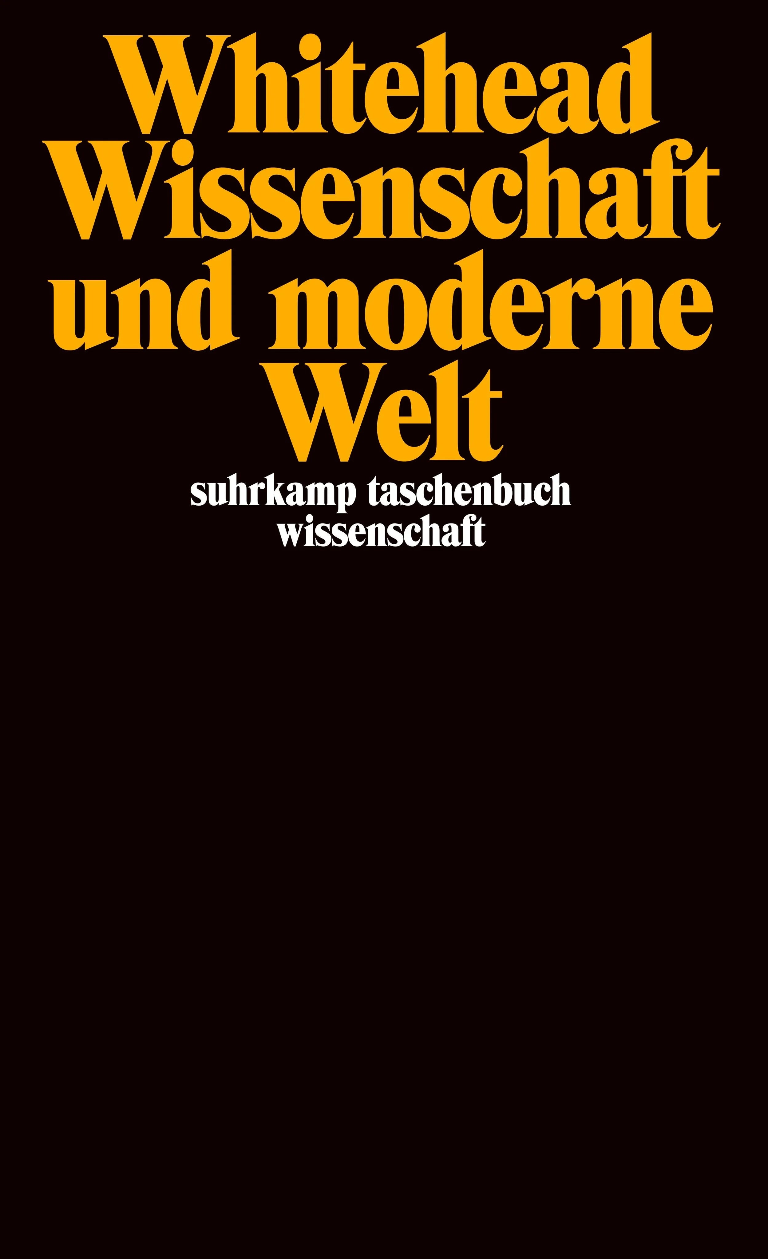 Buchcover von 'Wissenschaft und moderne Welt' - Taschenbuch von Alfred North Whitehead