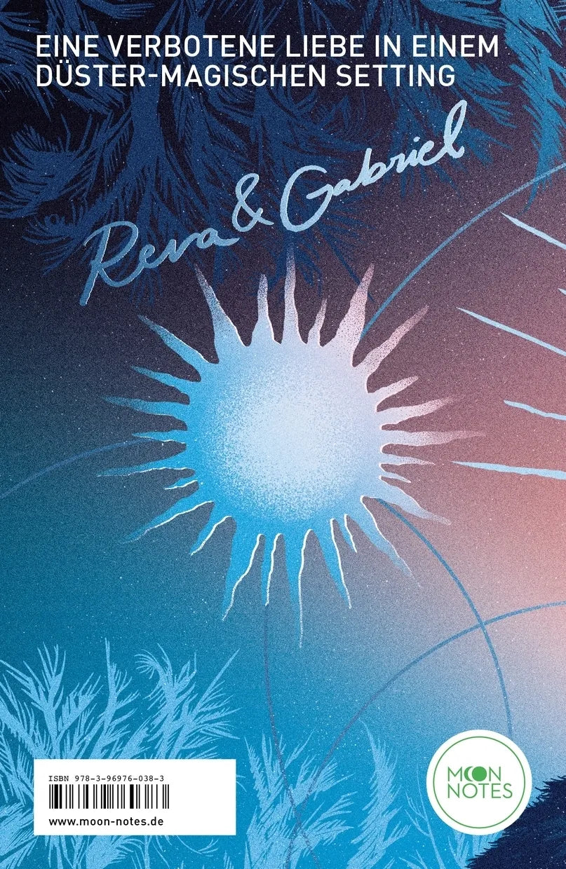 Buchrückseite von 'Witches of New London 1. Sunblessed' mit Klappentext - Paperback