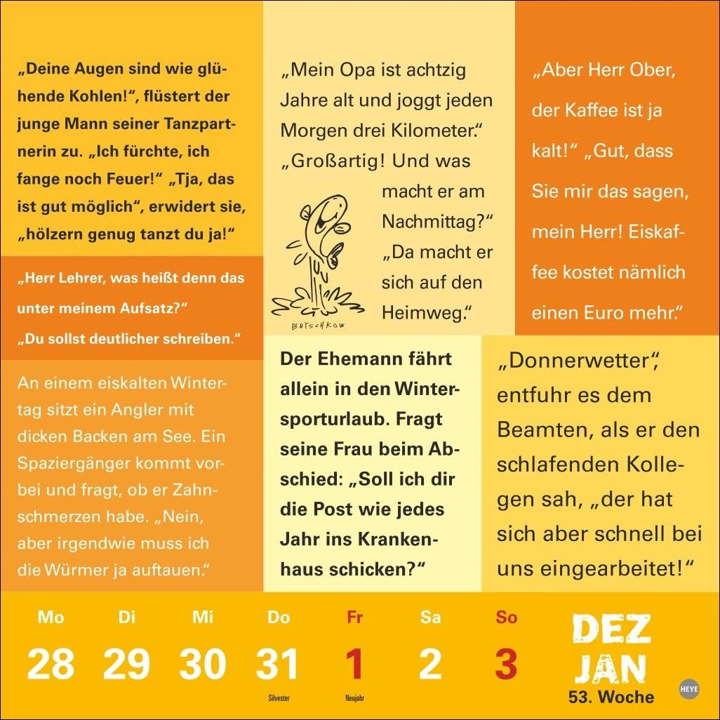 Witze fürs Klo Kalender 2027 – Ansicht