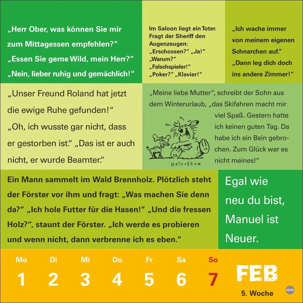 Witze fürs Klo Kalender 2027 – Ansicht