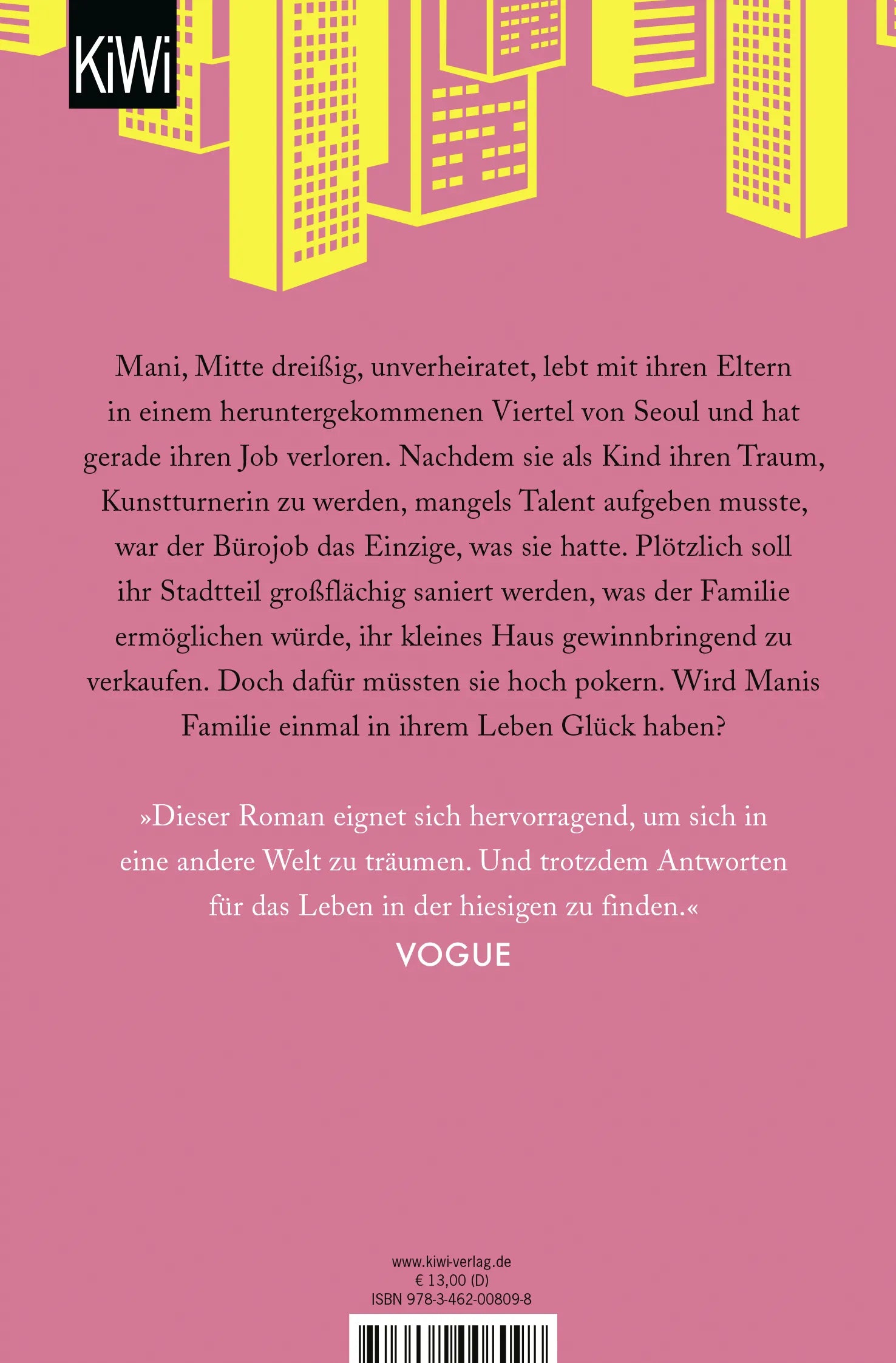 Buchrückseite von 'Wo ich wohne, ist der Mond ganz nah' mit Klappentext - Taschenbuch