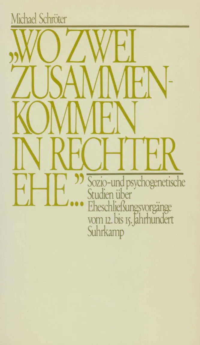 Buchcover von '»Wo zwei zusammenkommen in rechter Ehe ...«' - Taschenbuch von Michael Schröter