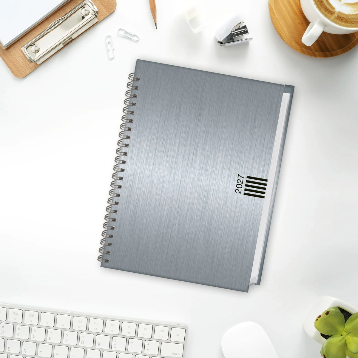 Wochen-Cheftimer A5, Alu silber 2027 – Ansicht