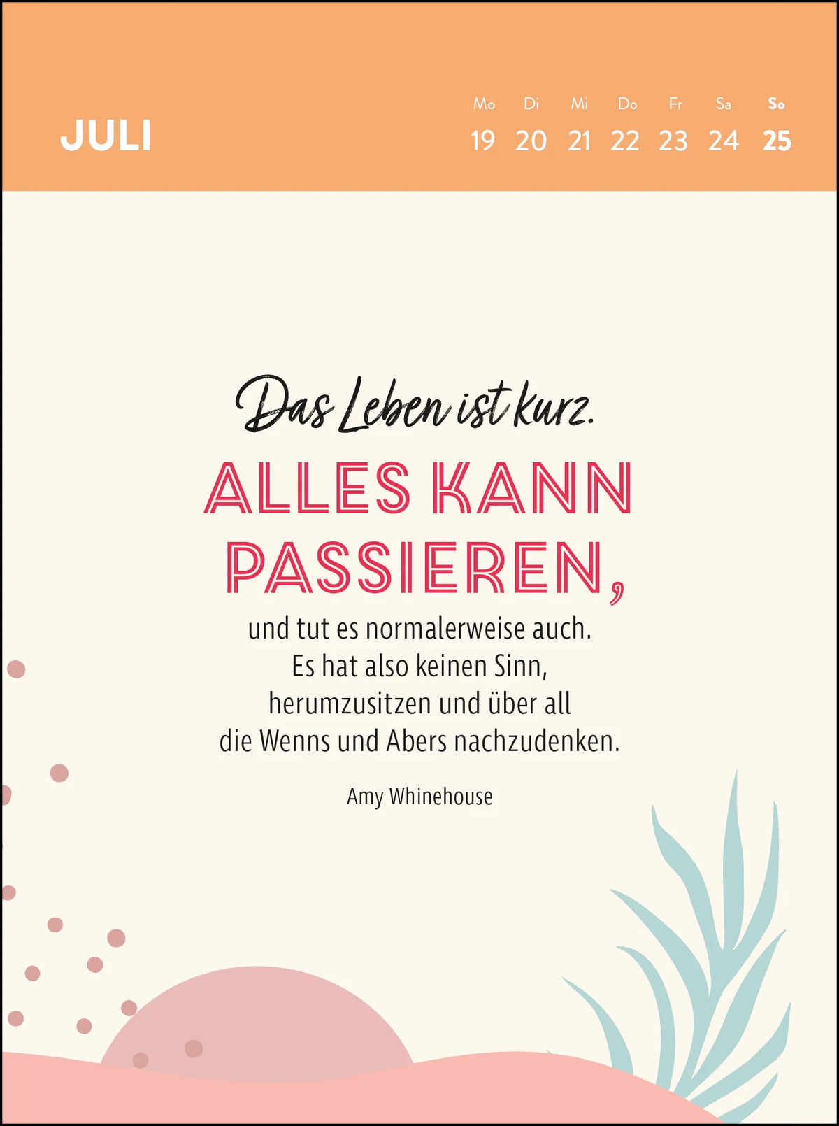 Wochenkalender 2027: Frauen sind großartig! Von perfekt war nie die Rede – Ansicht