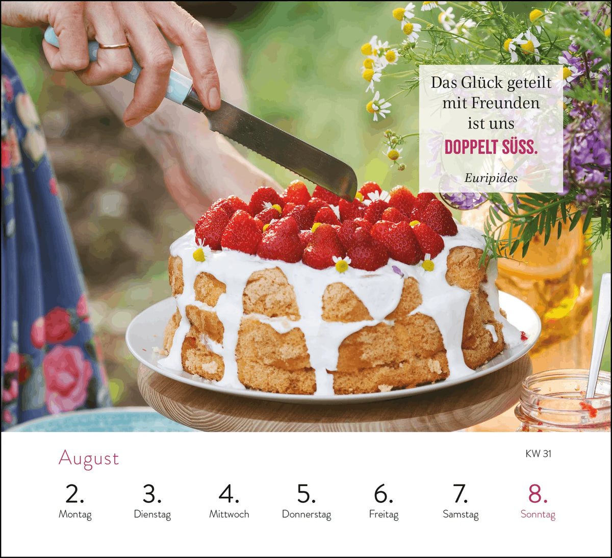 Wochenkalender 2027: Glücksmomente für jeden Tag – Ansicht