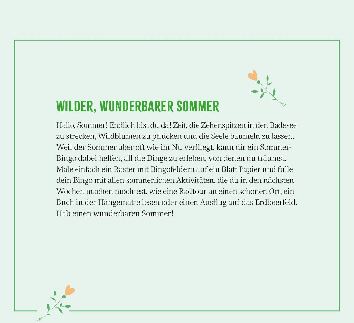 Wochenkalender 2027: Glücksmomente für jeden Tag – Ansicht