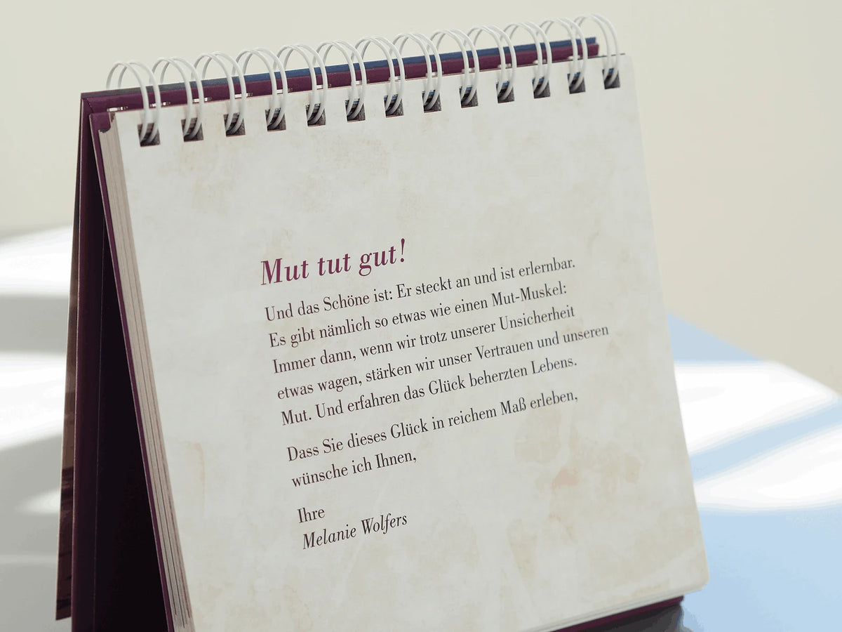Wochenkalender 2027: Mutig leben – Ansicht