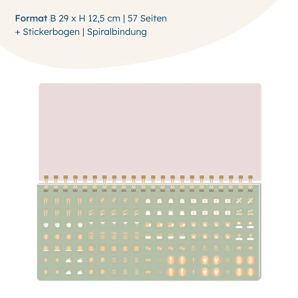 Wochenplaner 2027 Blumenmomente (mit Kalendarium) – Ansicht