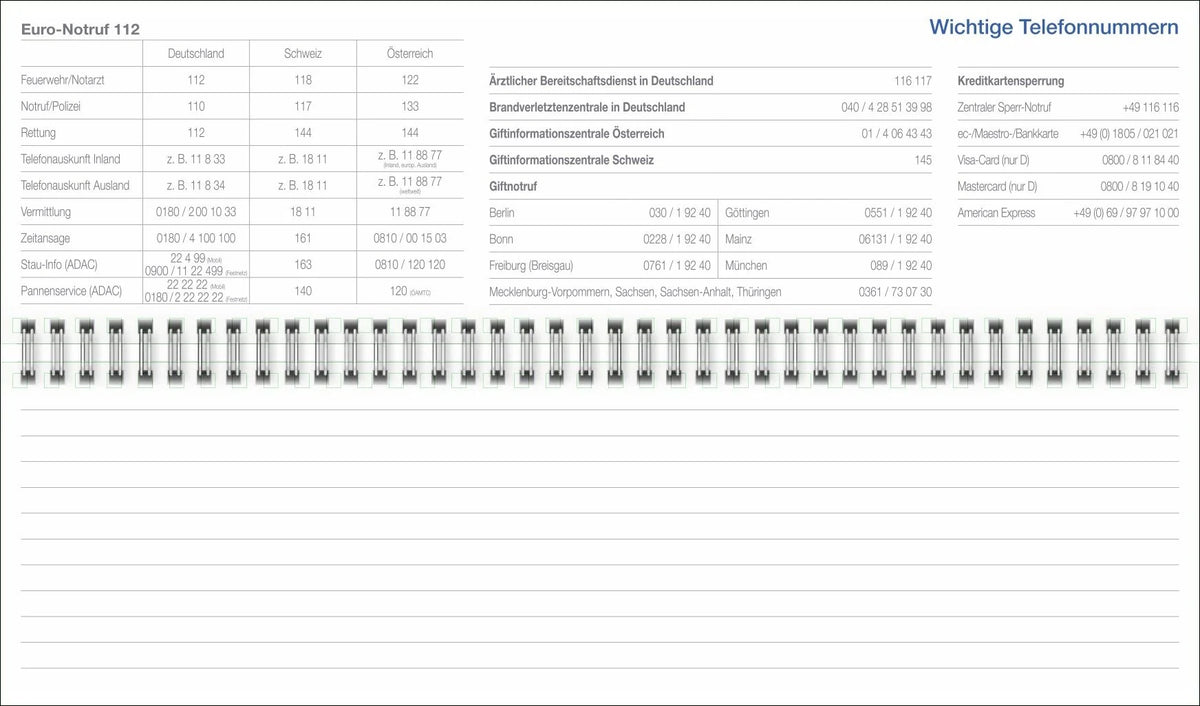 Wochenquerplaner, anthrazit 2027 – Ansicht