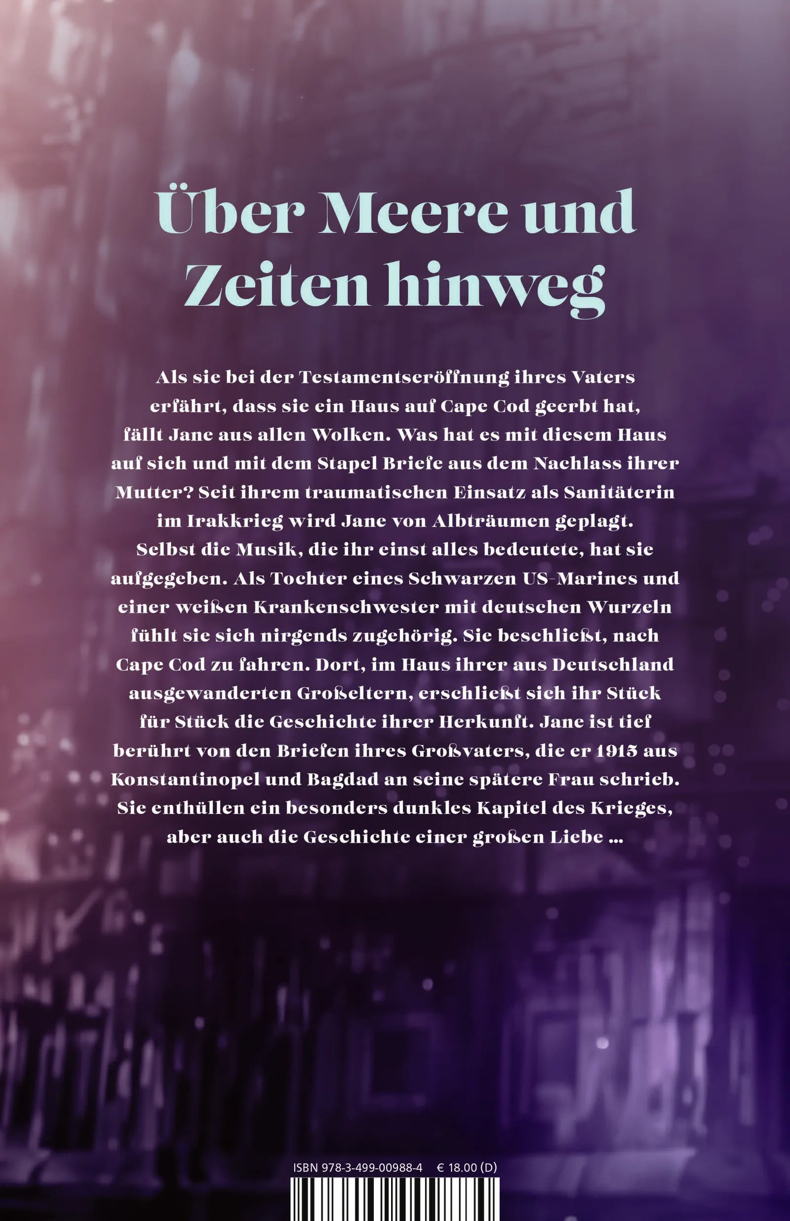 Buchrückseite von 'Woher wir kamen' mit Klappentext - Paperback