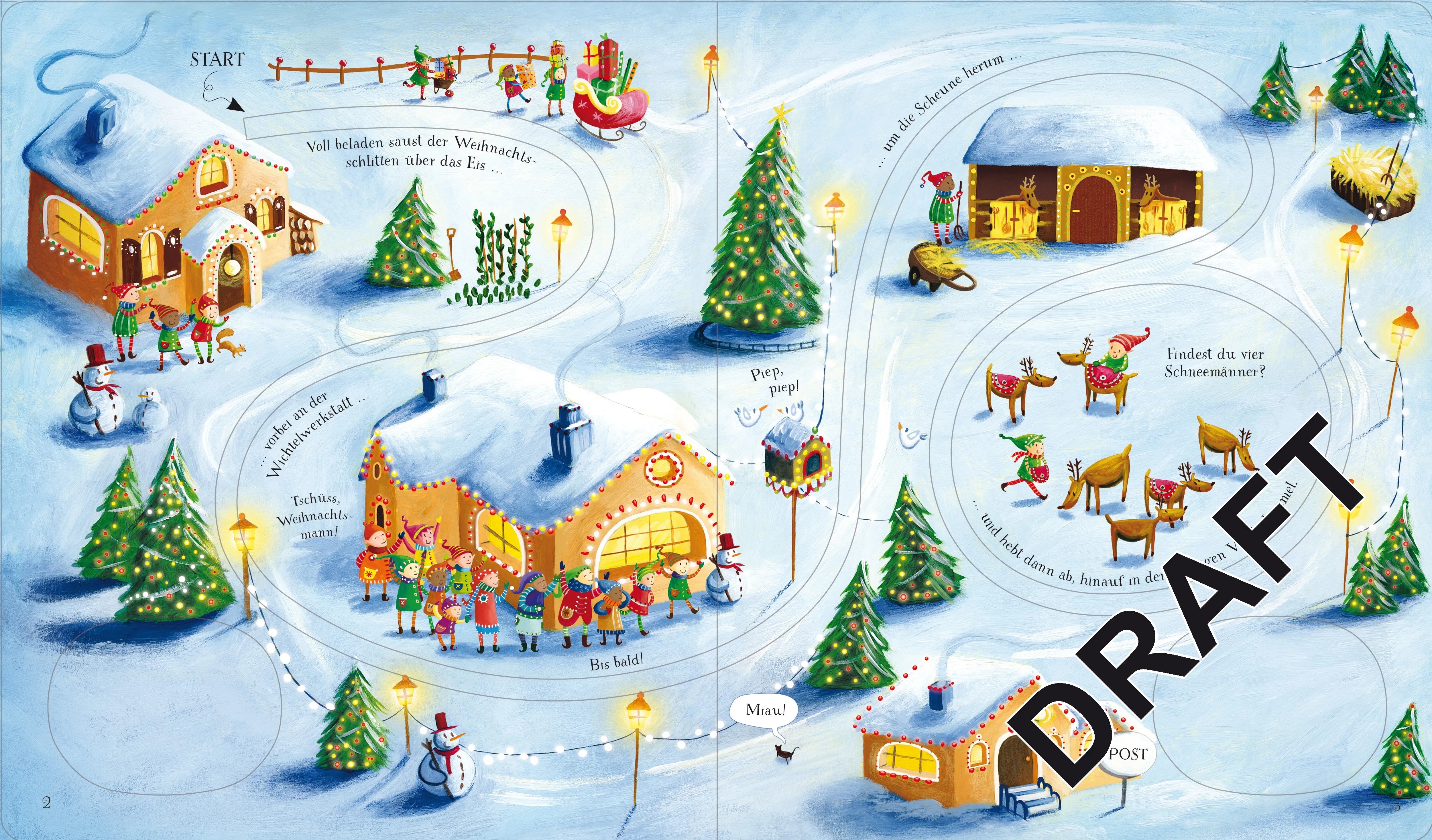 Detailansicht: Wohin fährt der Weihnachtsmann? (Hardcover)