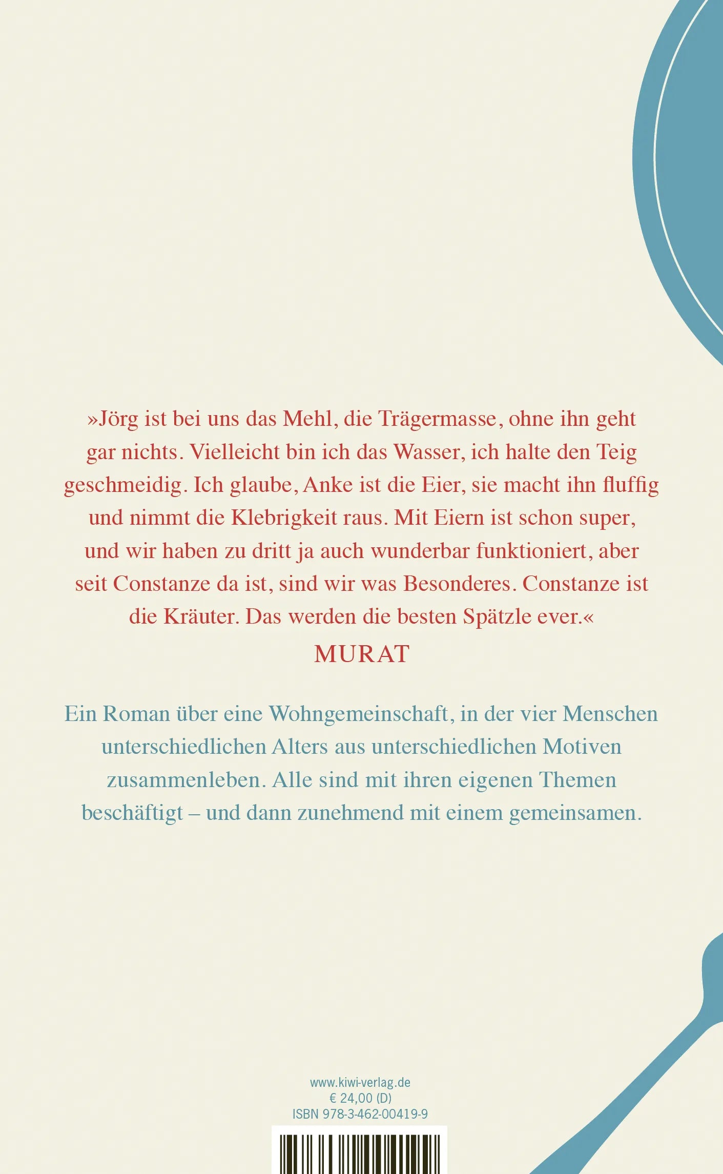 Buchrückseite von 'Wohnverwandtschaften' mit Klappentext - Gebundene Ausgabe