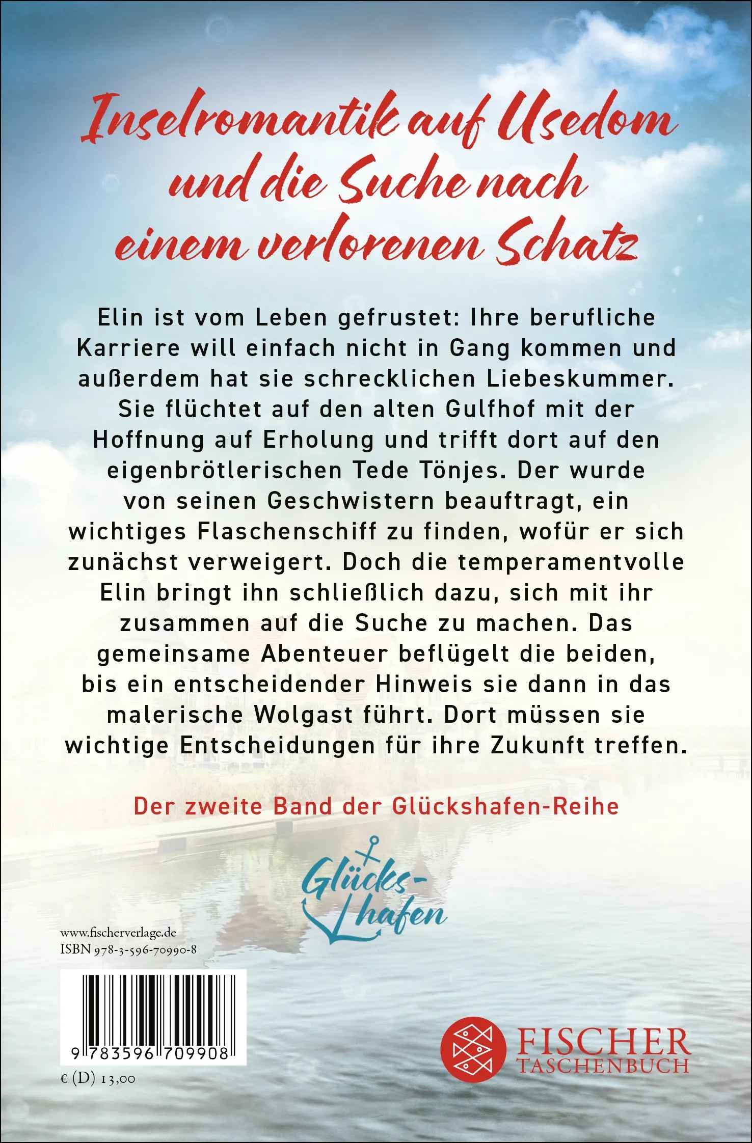 Buchrückseite von 'Wolkenschiffe tragen dich' mit Klappentext - Taschenbuch
