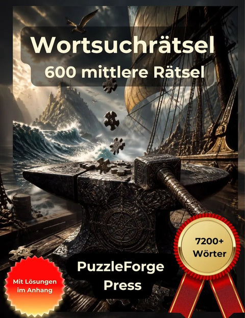 Wortsuchrätsel - 600 mittlere Rätsel