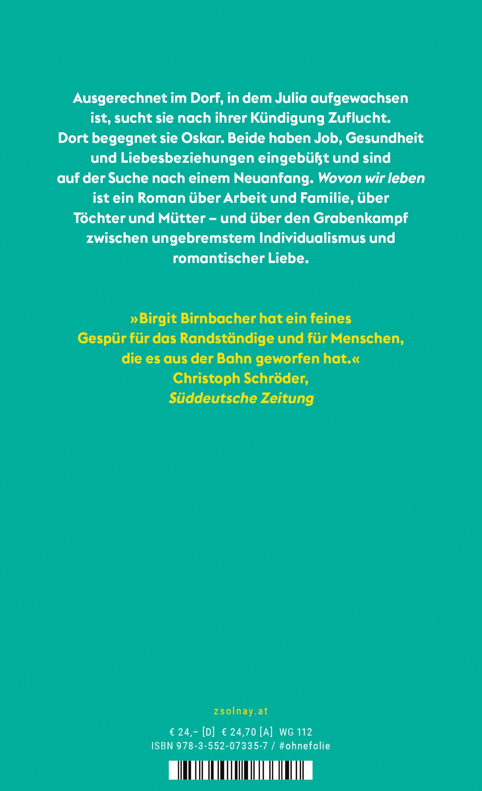 Produktansicht: Wovon wir leben (Gebundene Ausgabe)