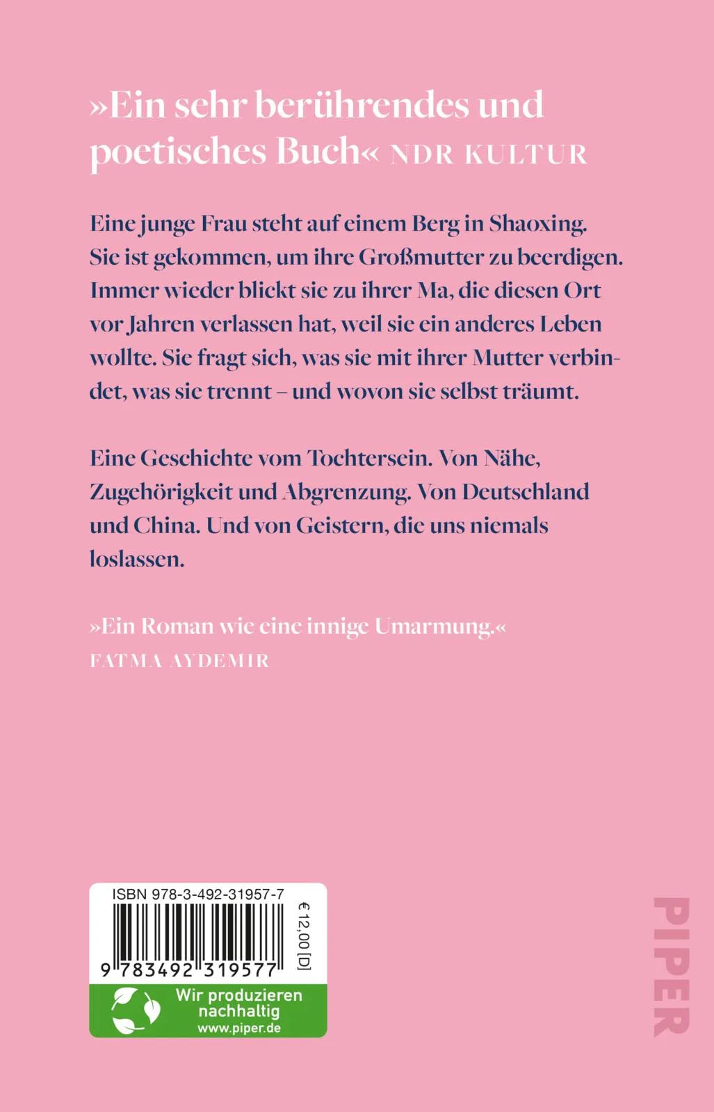 Buchrückseite von 'Wovon wir träumen' mit Klappentext - Taschenbuch