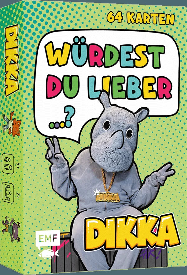 Kartenspiel: Kartenspiel: Würdest du lieber...? Nashornstarke Fragen für Kids mit DIKKA