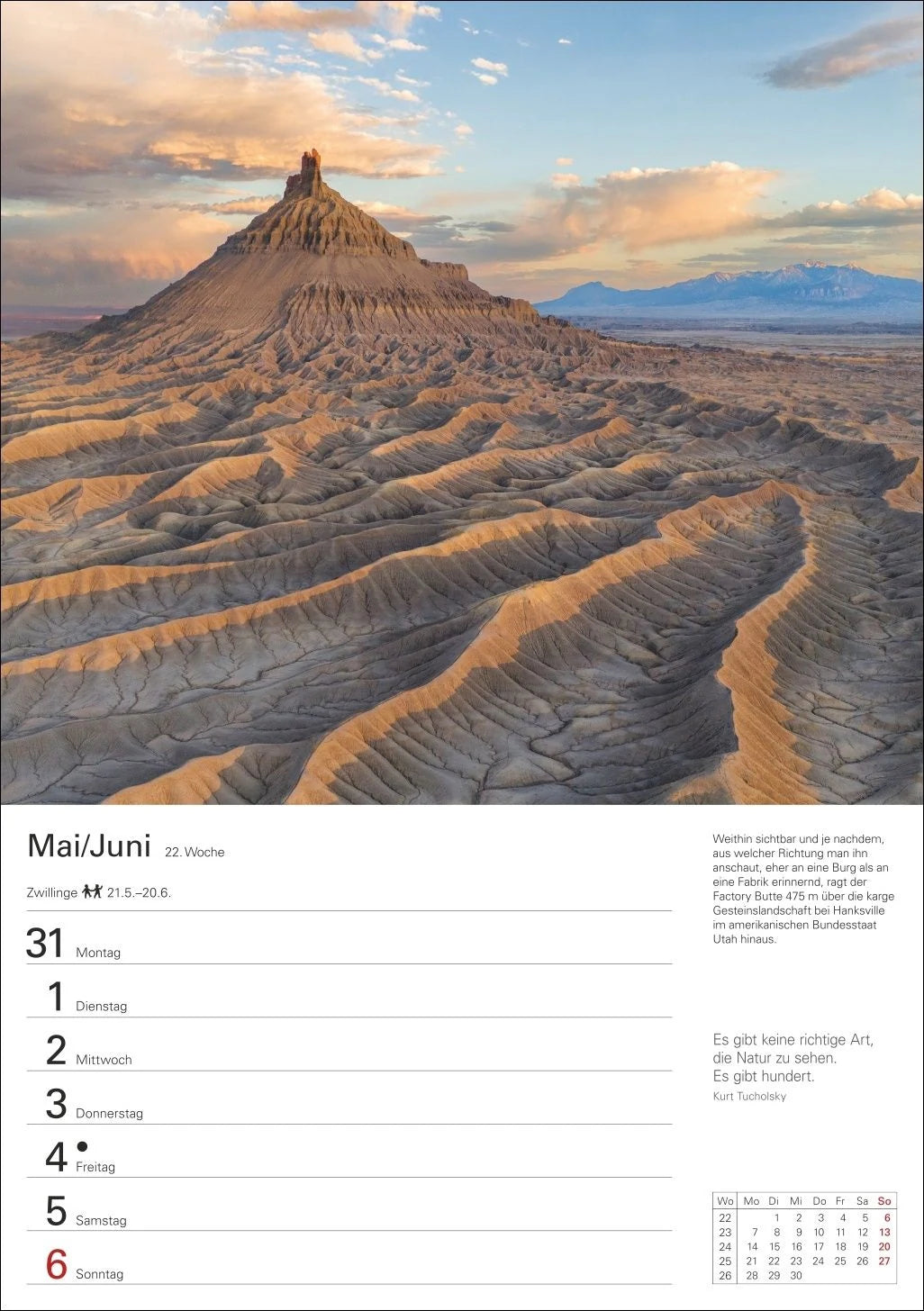Wunder der Natur Wochenplaner 2027 - 53 faszinierende Fotografien – Ansicht