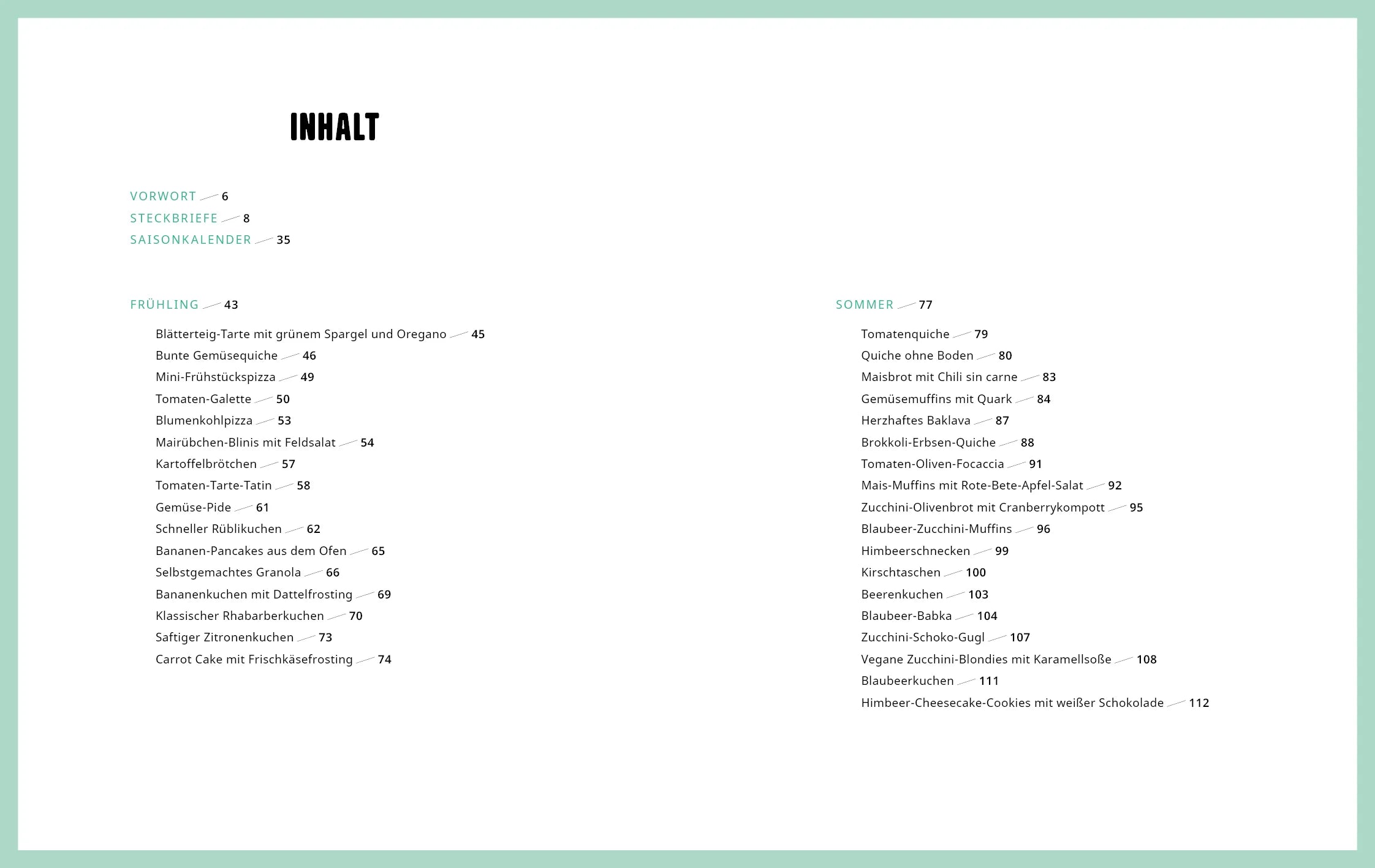 Innenansicht von 'Wunderbare Jahreszeiten: Das Backbuch' - Gebundene Ausgabe