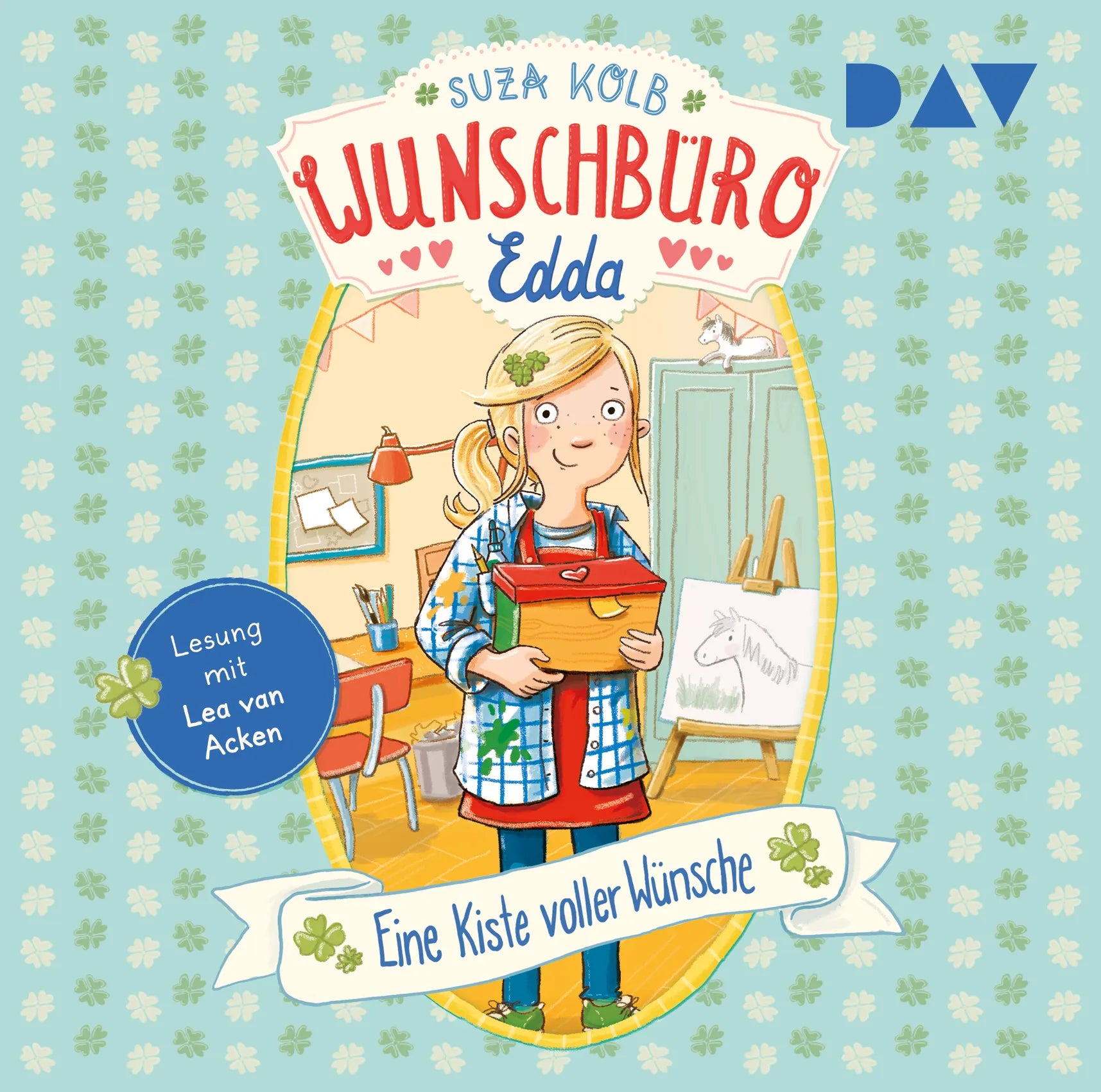 Buchcover von 'Wunschbüro Edda – Teil 1: Eine Kiste voller Wünsche' - Hörbuch (CD) von Suza Kolb