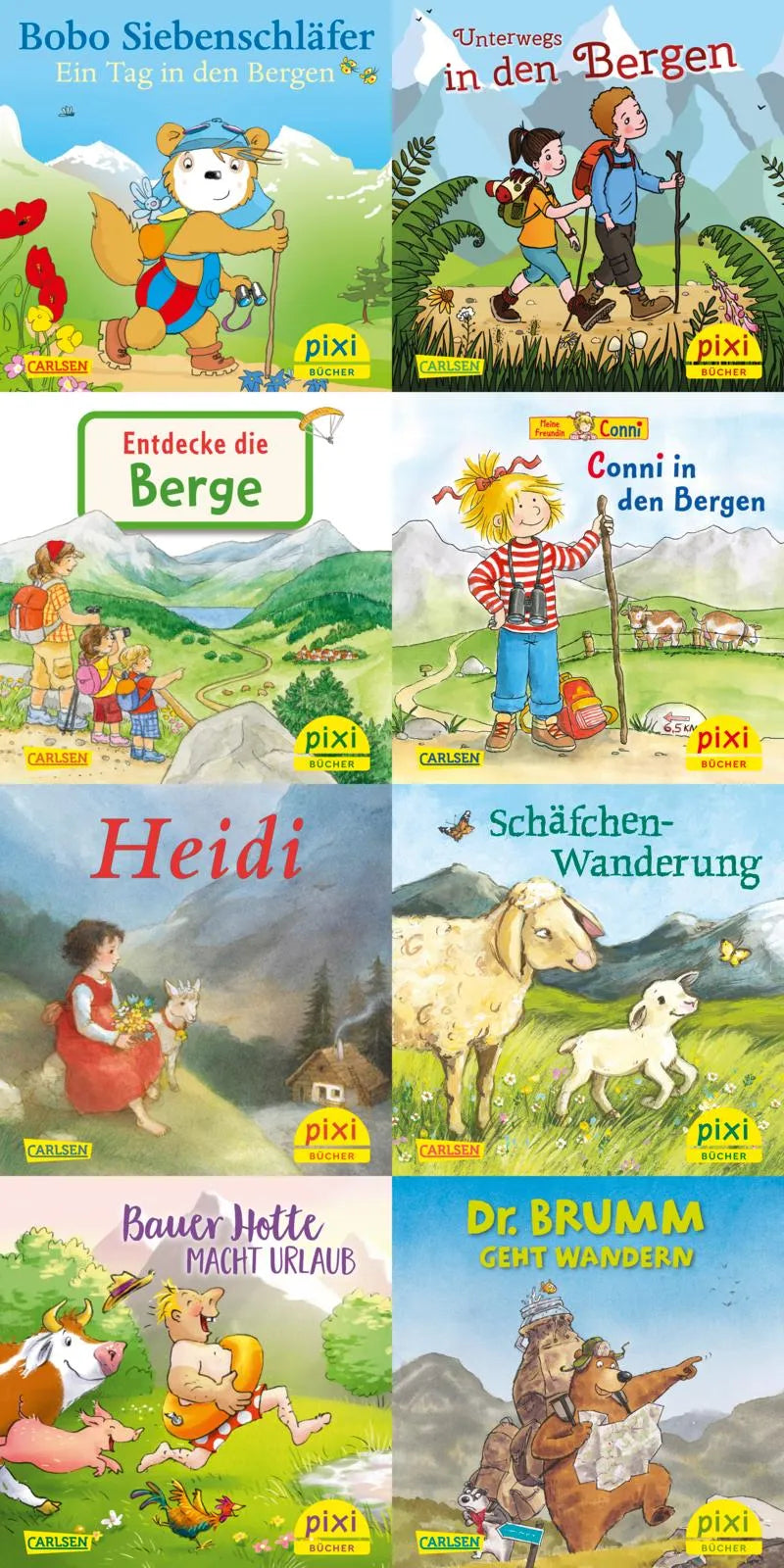 Buchcover von 'WWS Pixi-Box 301: Mit Pixi in den Bergen' - Taschenbuch von diverse