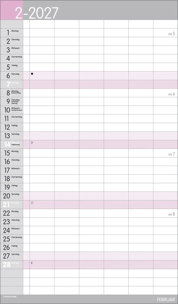 XL Familienplaner Pastell 2027 – Ansicht
