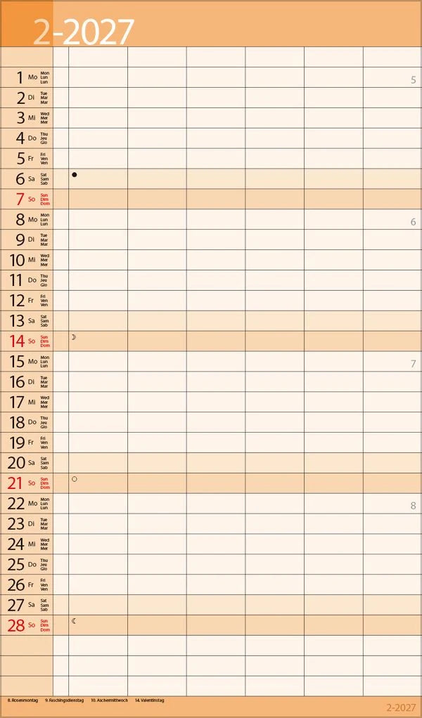 XL Family Timer 2027 – Ansicht