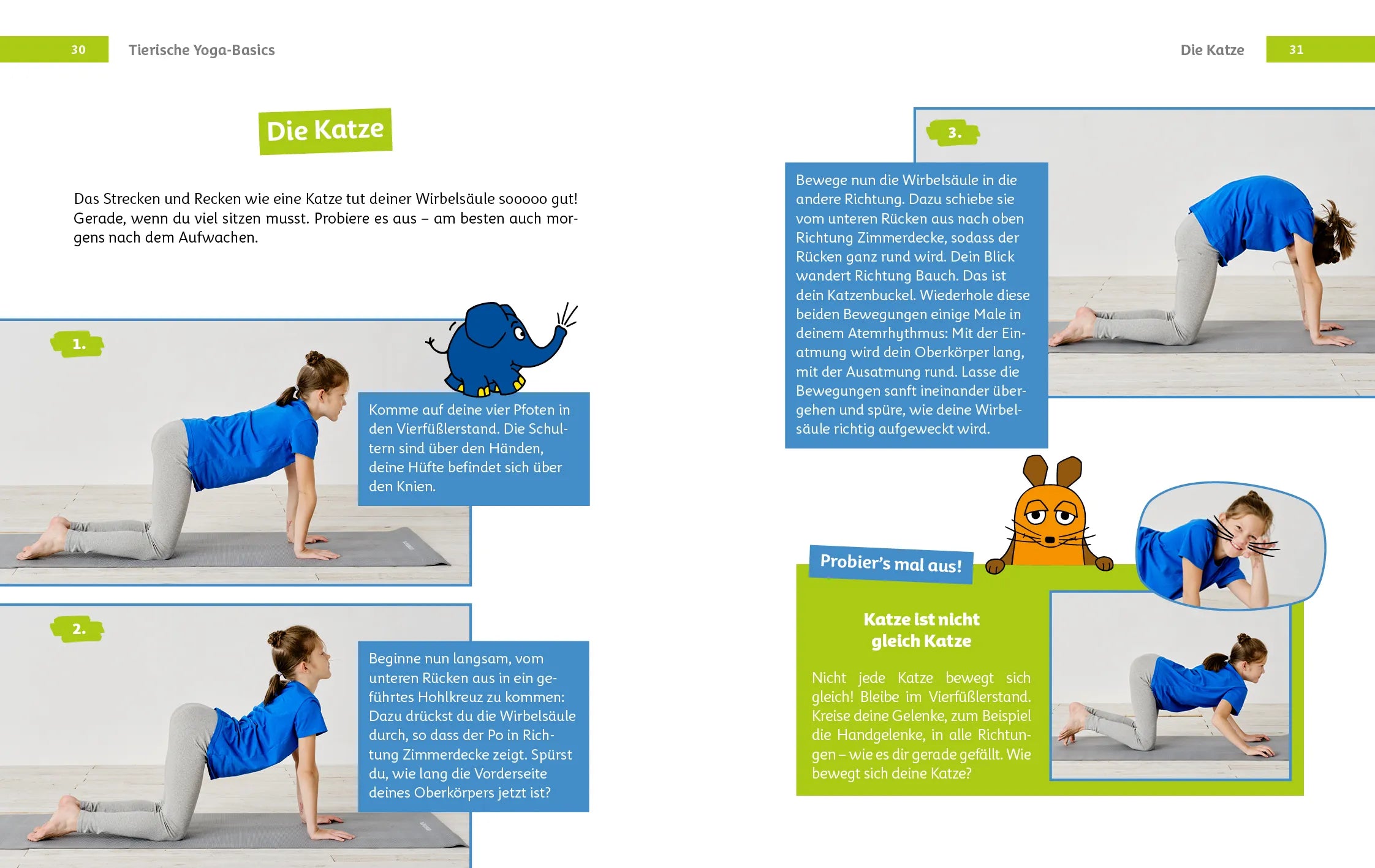 Innenansicht von 'Yoga mit der Maus' - Gebundene Ausgabe