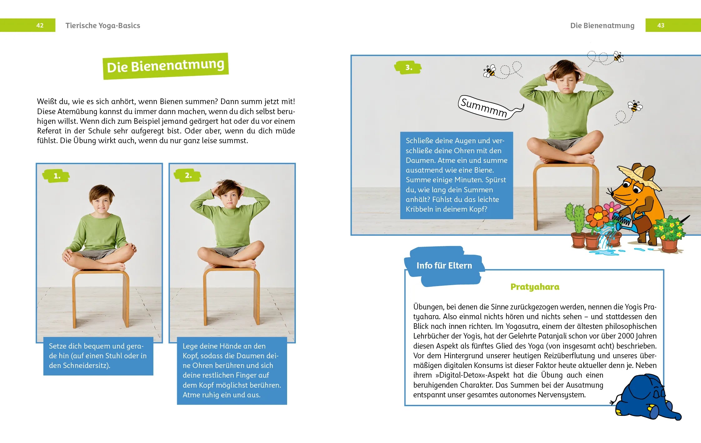 Innenansicht von 'Yoga mit der Maus' - Gebundene Ausgabe