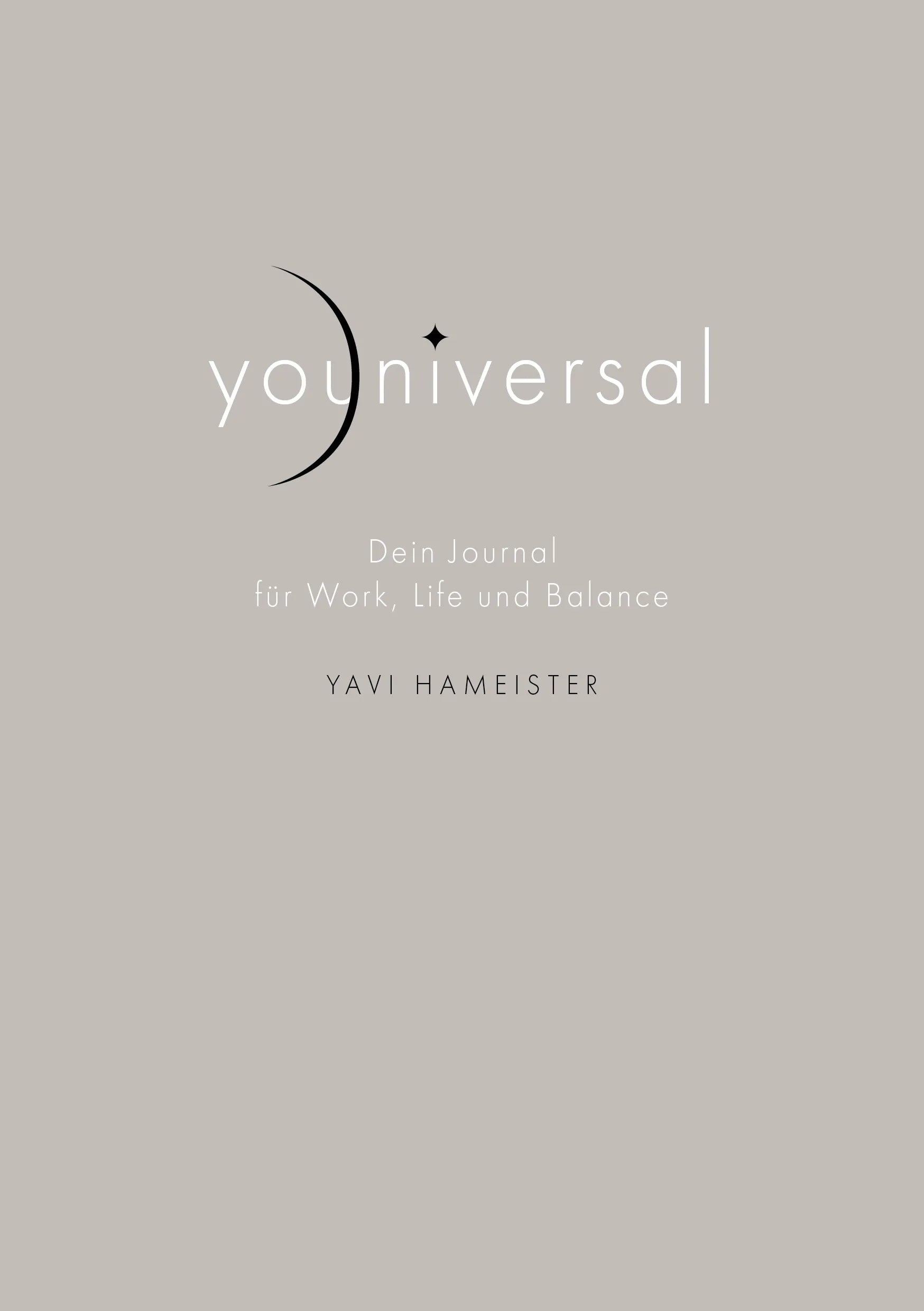 Buchcover von 'youniversal' - Gebundene Ausgabe von Yavi Hameister