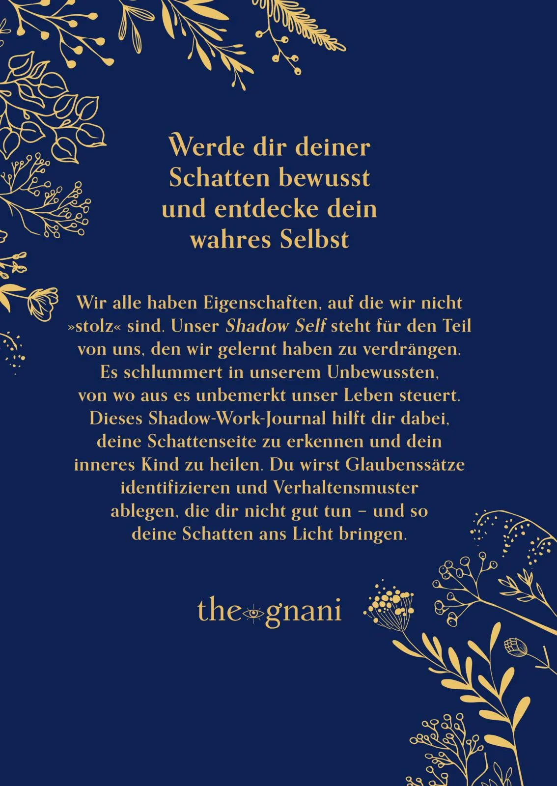 Buchrückseite von 'Your Shadow Self' mit Klappentext - Gebundene Ausgabe