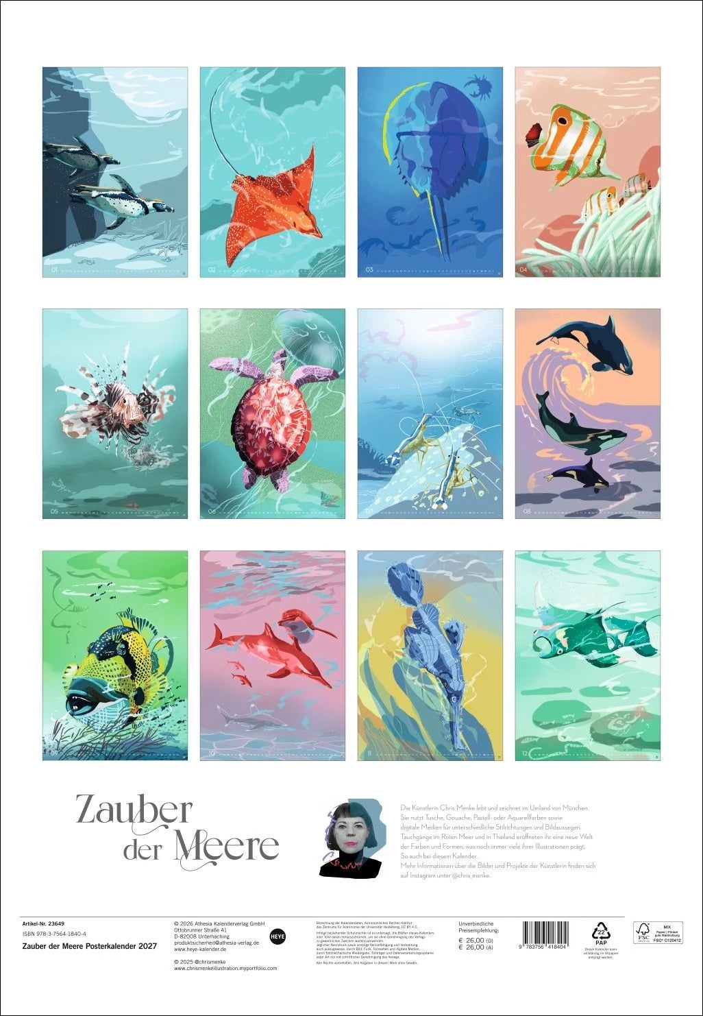 Zauber der Meere Posterkalender 2027 – Ansicht