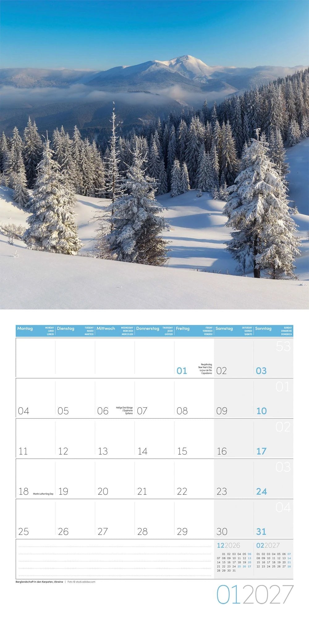Zauber des Waldes Kalender 2027 - 30x30 - Art12 – Ansicht
