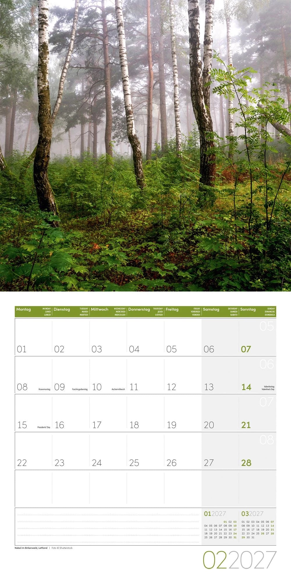 Zauber des Waldes Kalender 2027 - 30x30 - Art12 – Ansicht