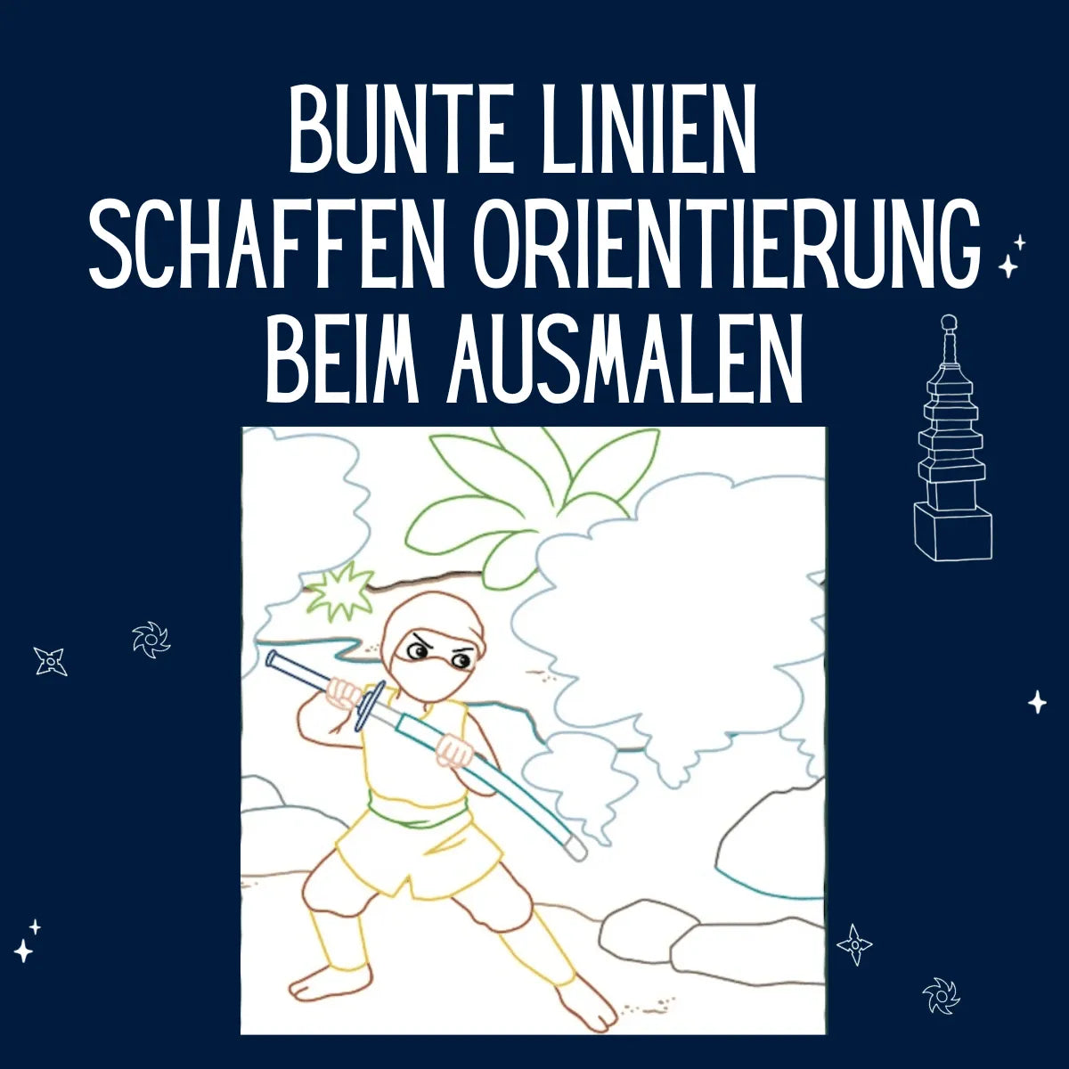 Detailansicht: Zauberpapier Malbuch Ninjas (Taschenbuch)