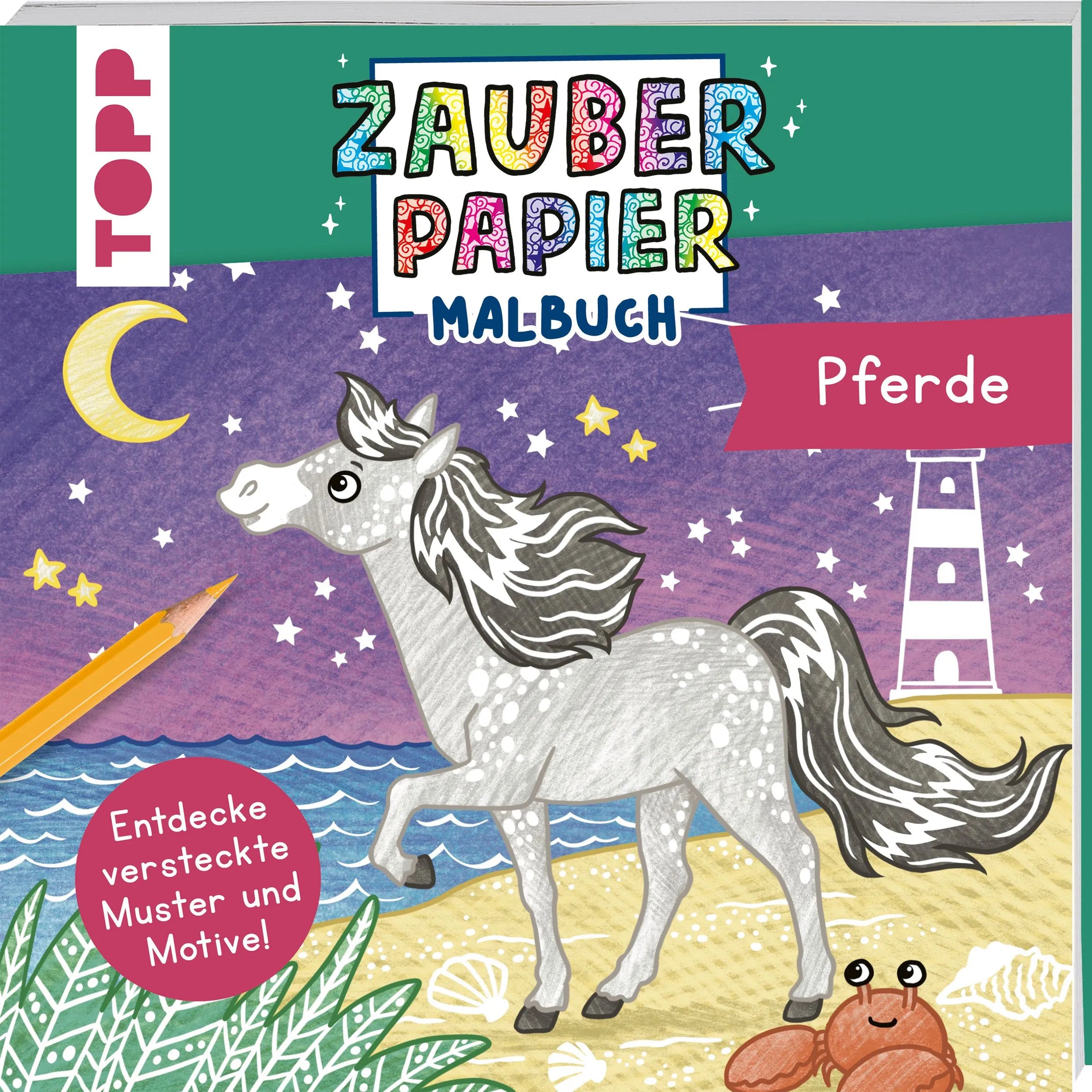 Cover: Zauberpapier Malbuch Pferde (Taschenbuch) von Bibi Hecher