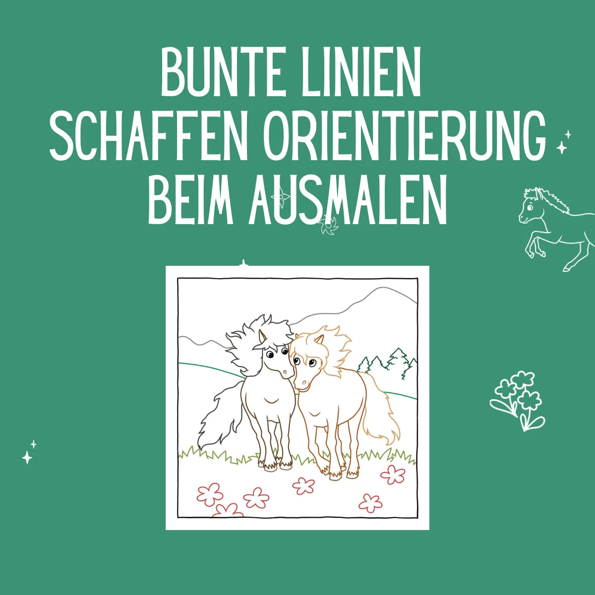 Detailansicht: Zauberpapier Malbuch Pferde (Taschenbuch)