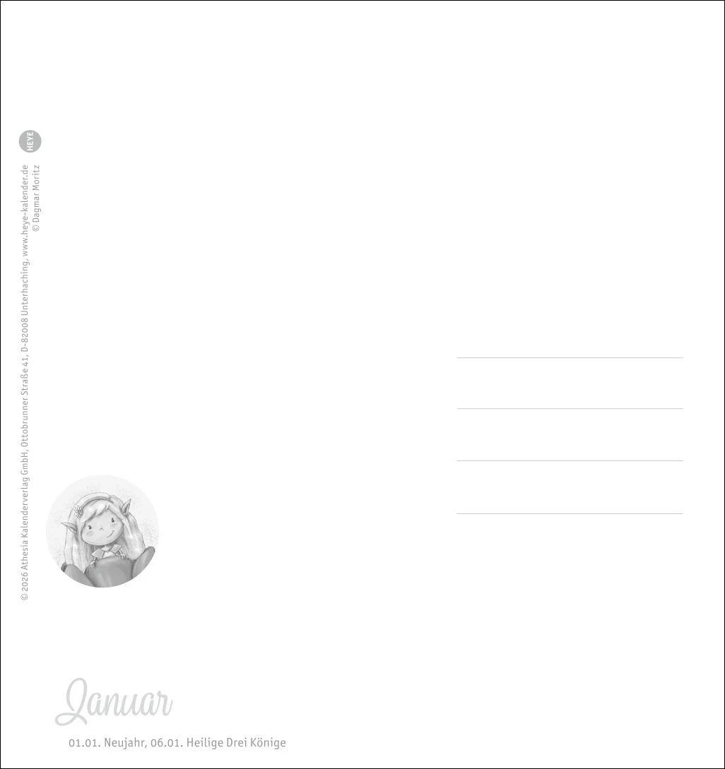 Zauberwesen Postkartenkalender 2027 - Zauberhafte Grüße für dich – Ansicht