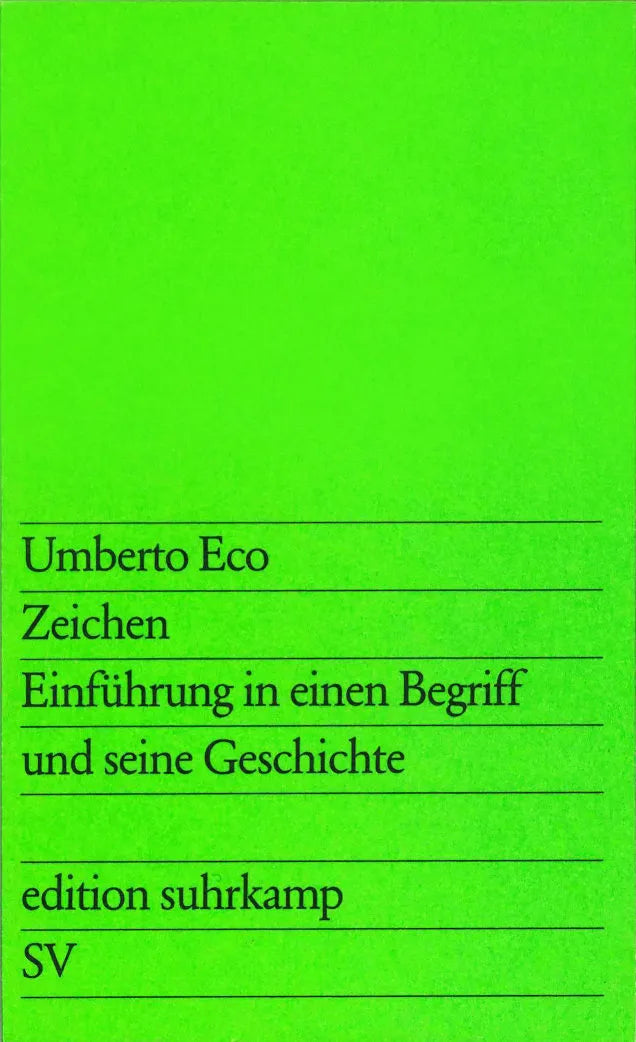 Buchcover von 'Zeichen' - Taschenbuch von Umberto Eco