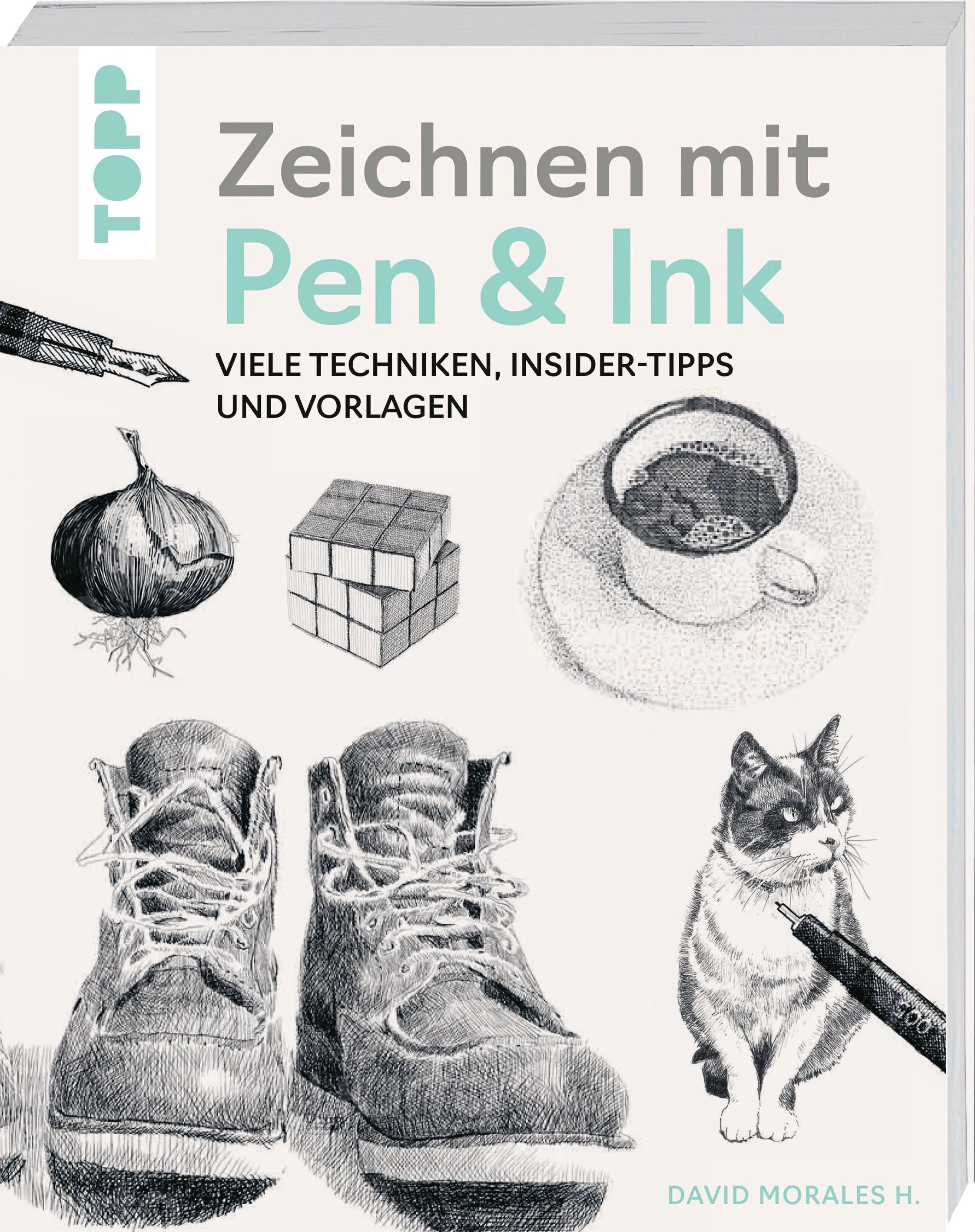 Cover: Zeichnen mit Pen & Ink (Taschenbuch) von David Morales H.