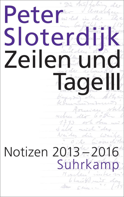 Buchcover von 'Zeilen und Tage III' - Gebundene Ausgabe von Peter Sloterdijk