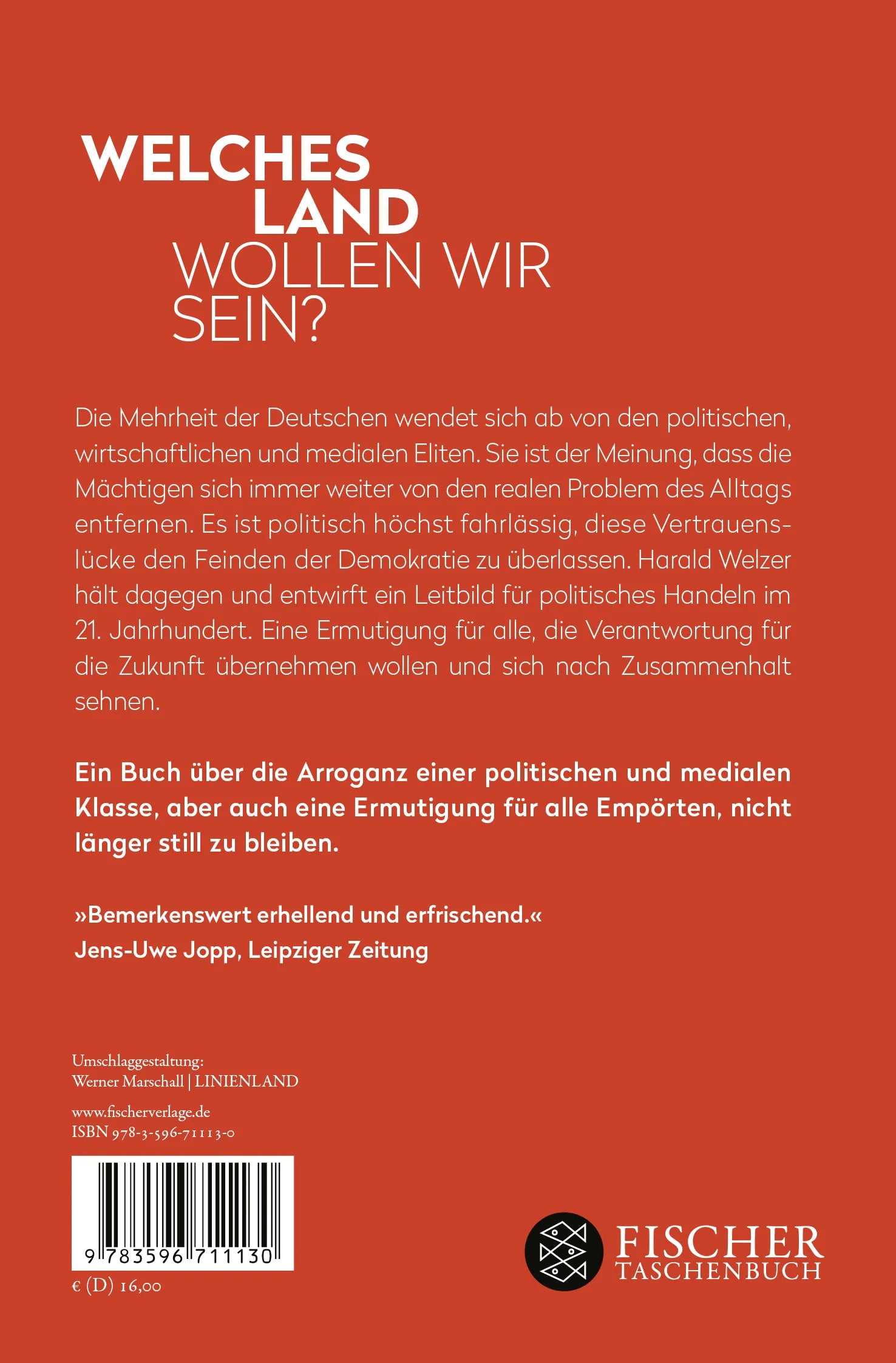 Buchrückseite von 'ZEITEN ENDE' mit Klappentext - Taschenbuch